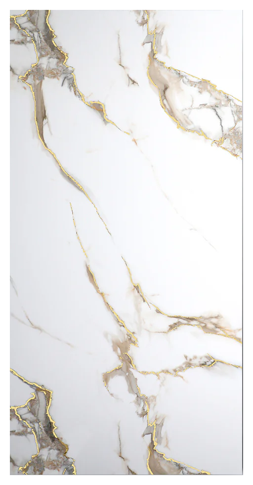 Gold veined marble PVC panel